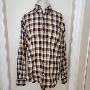 AC Sports yellow plaid shirt
